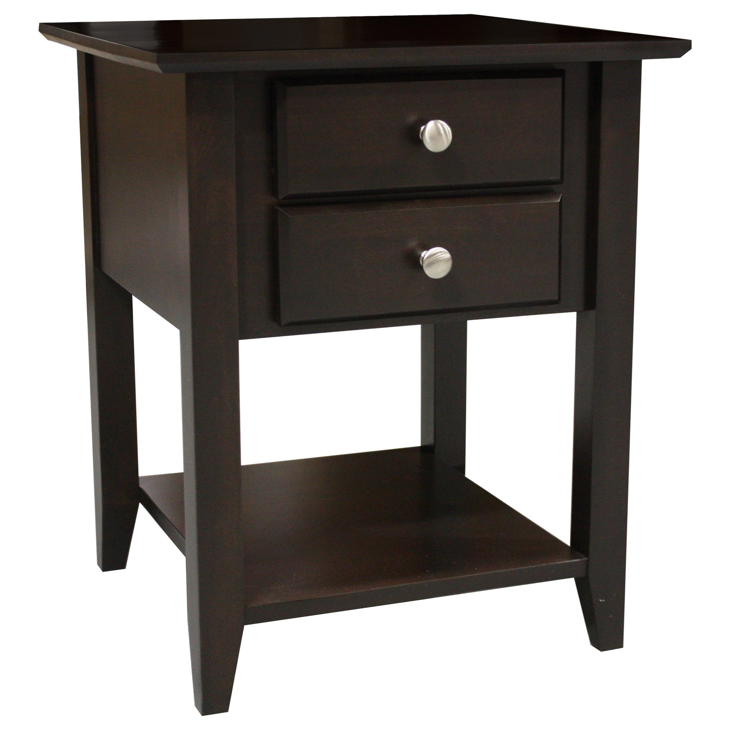 Archbold Furniture Alder Shaker Tables 2 Drawer End Table Mueller